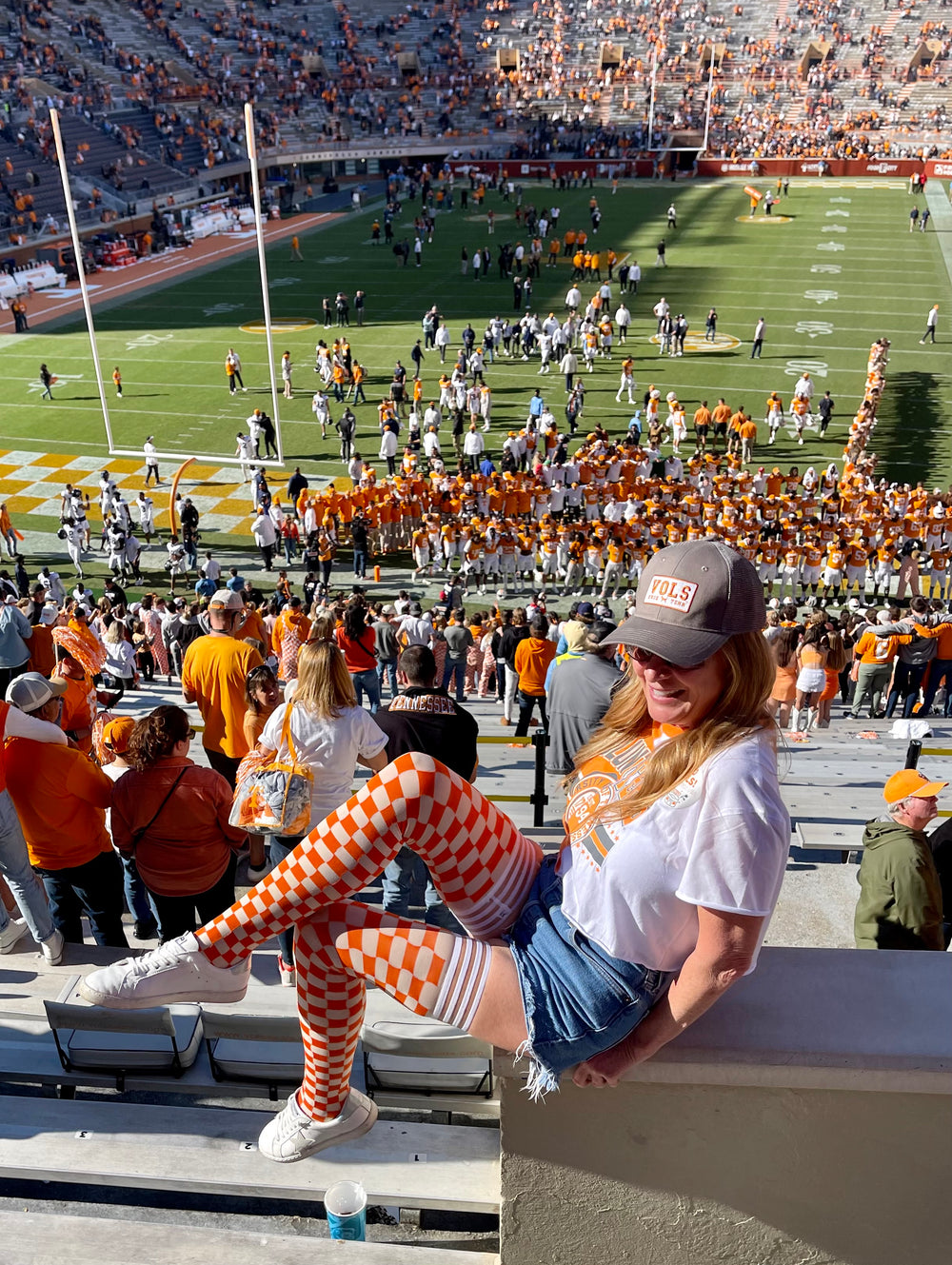 Game Day! - Orange & White Thigh-Highs