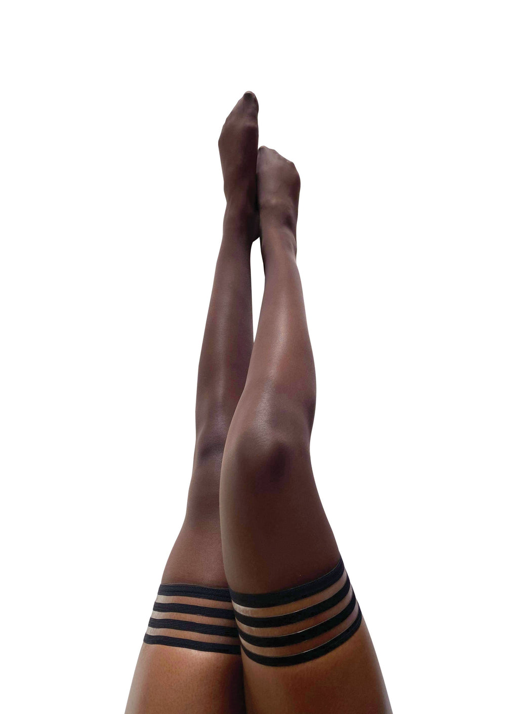 Women of Color, thigh high stockings for black women, Kixies thigh highs, Petite to Plus Size, Nude Stockings