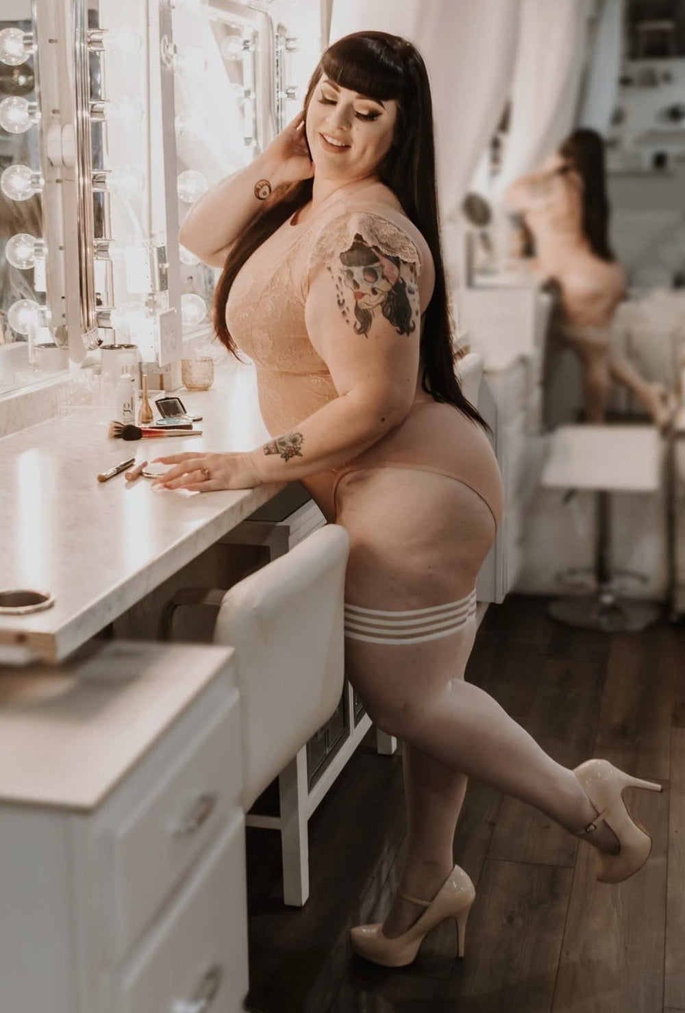 Kix'ies| "Ashley" White Wedding Thigh Highs, Petite to Plus Size