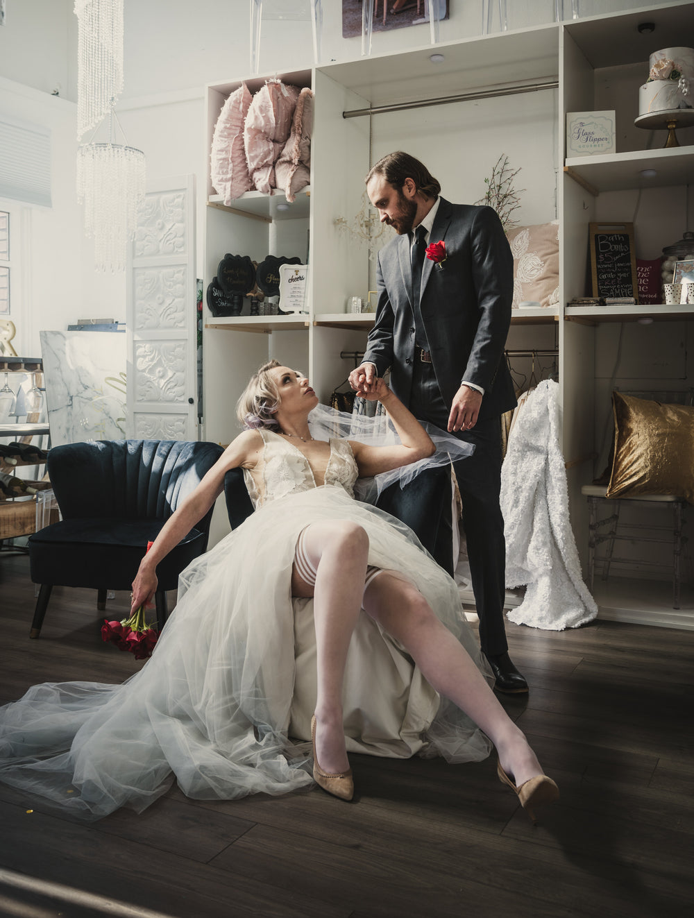 white sheer thigh high stockings for wedding day