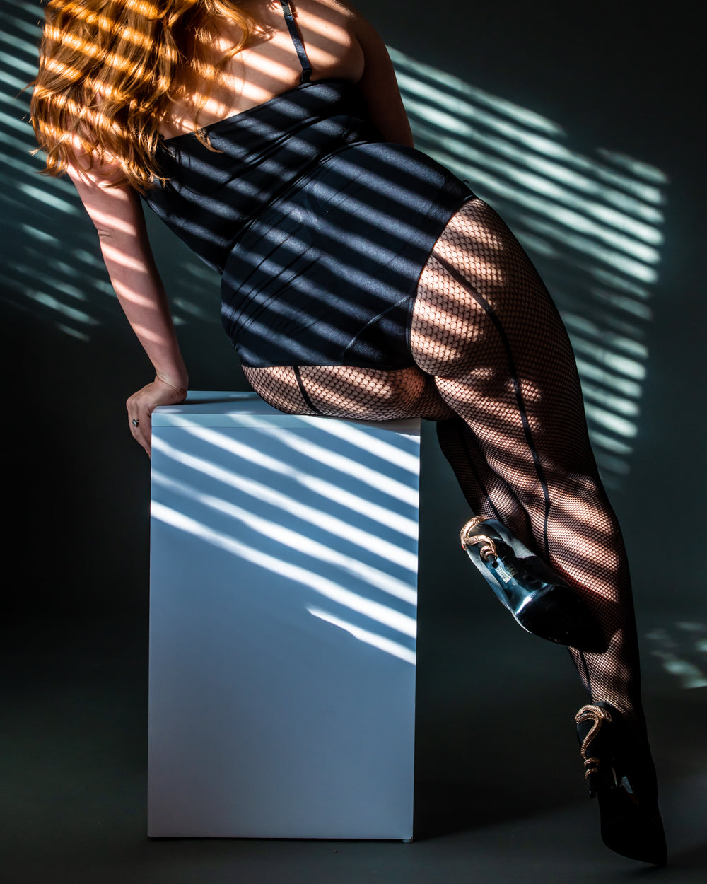 Black Fishnet Tights Back Seam Black. Petite to Plus Size