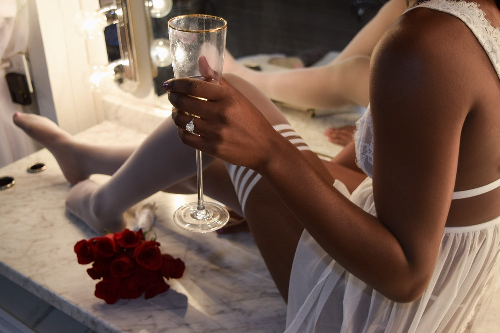 white sheer thigh high stockings for wedding day