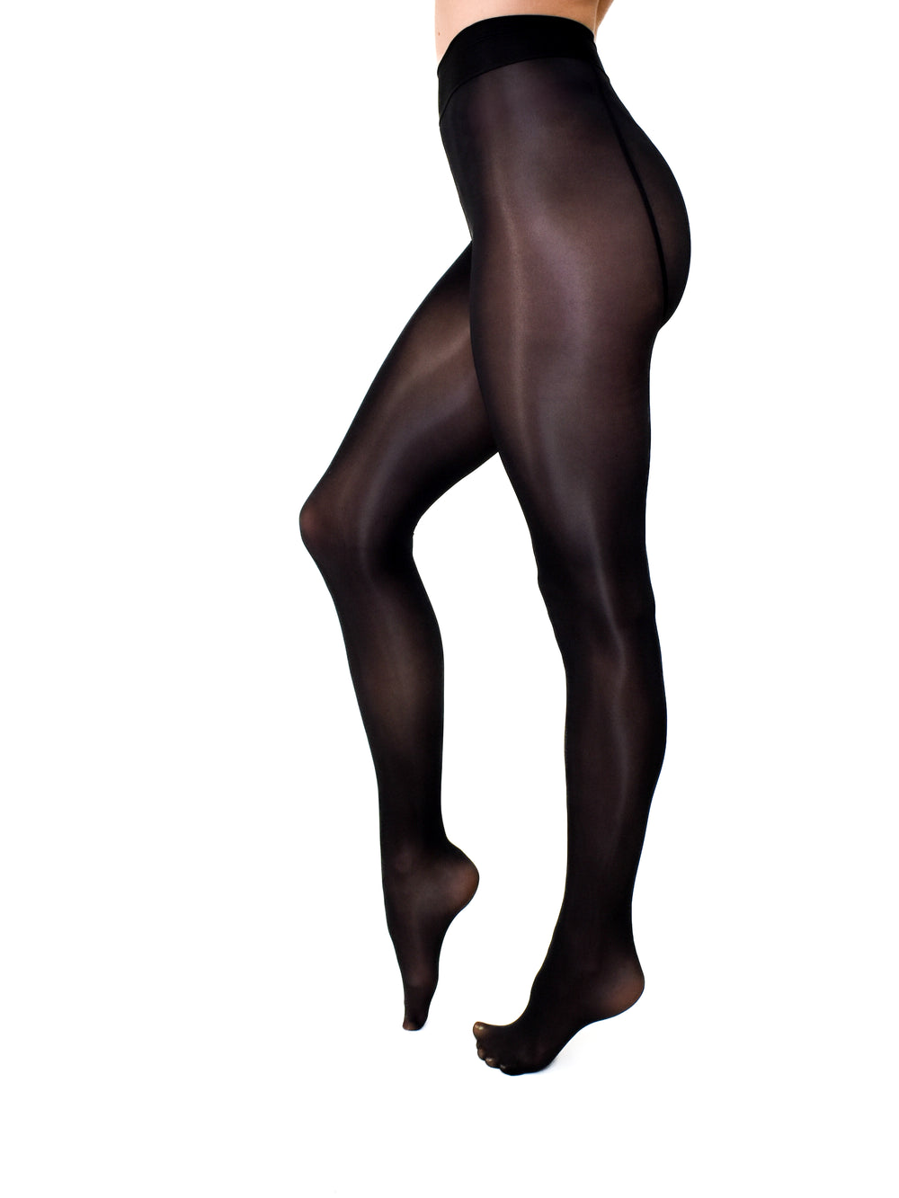 New!!! Semi-Sheer Black Shiny Tights