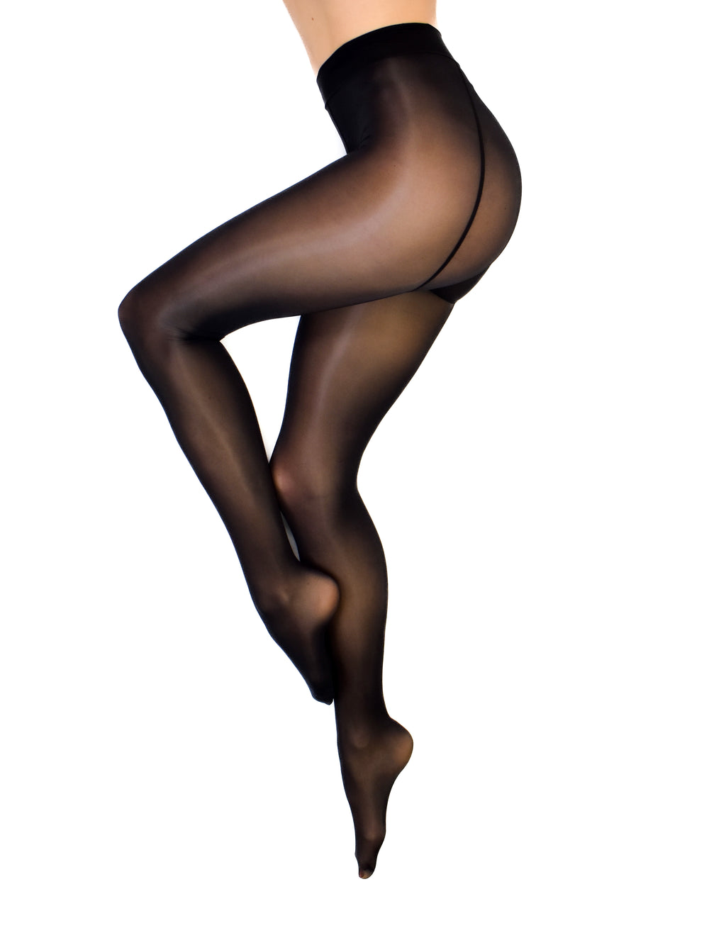 New!!! Semi-Sheer Black Shiny Tights
