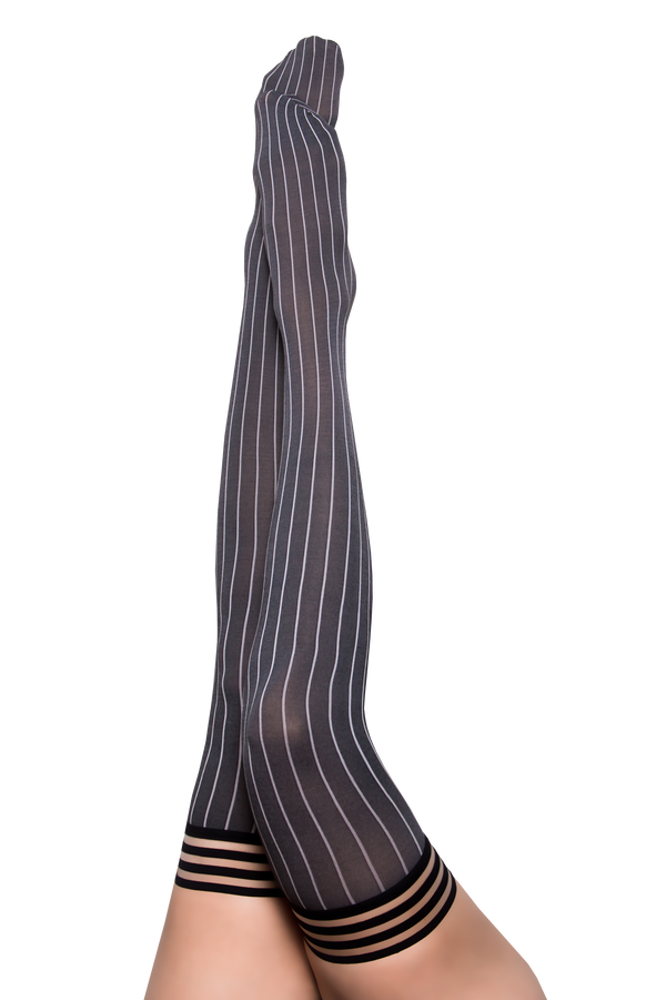 Kix'ies | "Annabelle" Pinstripe Thigh Highs, Petite to Plus Size