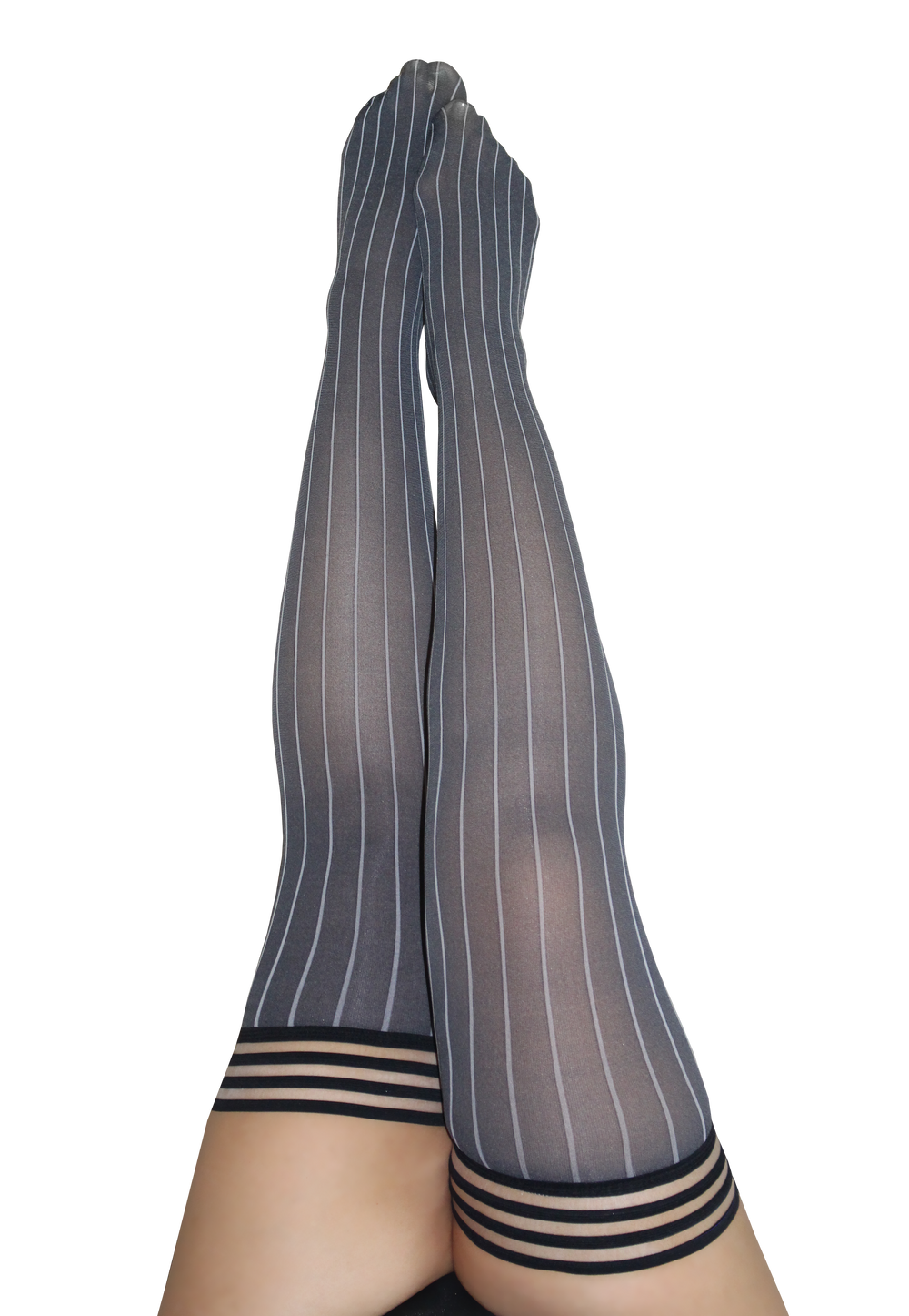 Kix'ies | "Annabelle" Pinstripe Thigh Highs, Petite to Plus Size