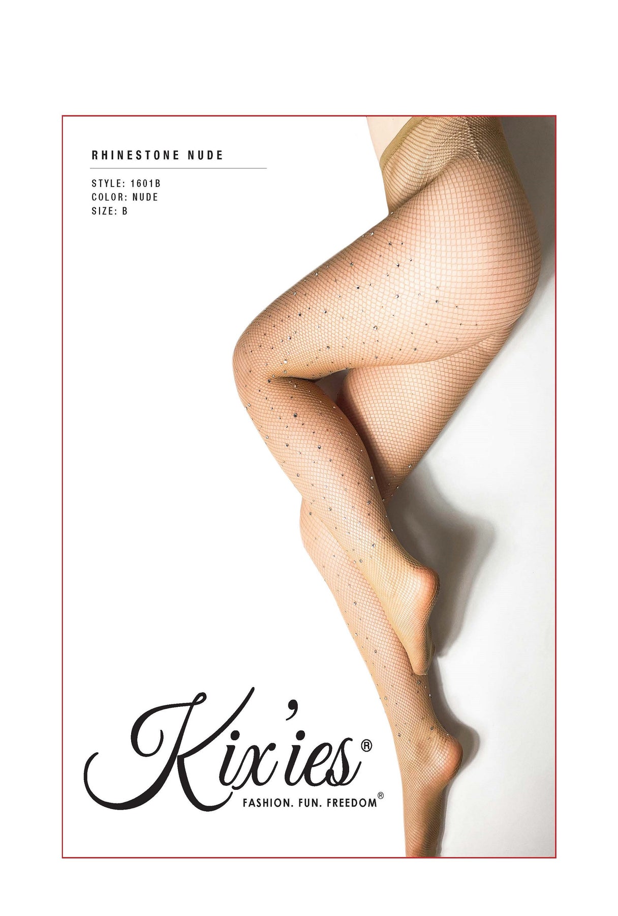 Katie Fishnet Tights Rhinestone Nude