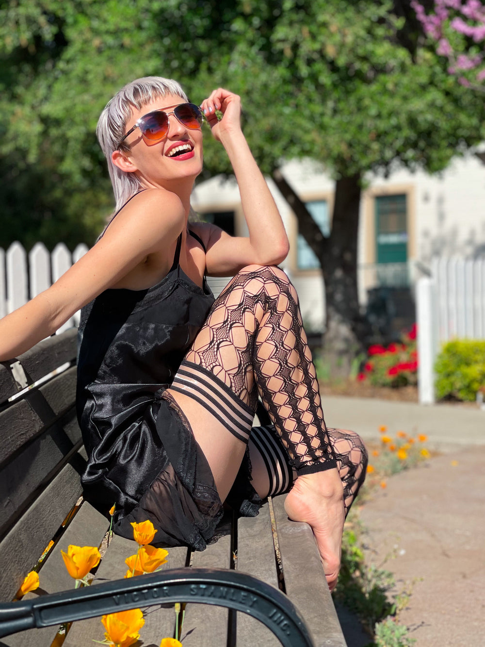 Kixies footless thigh high tights, thigh high stockings, petite to plus size
