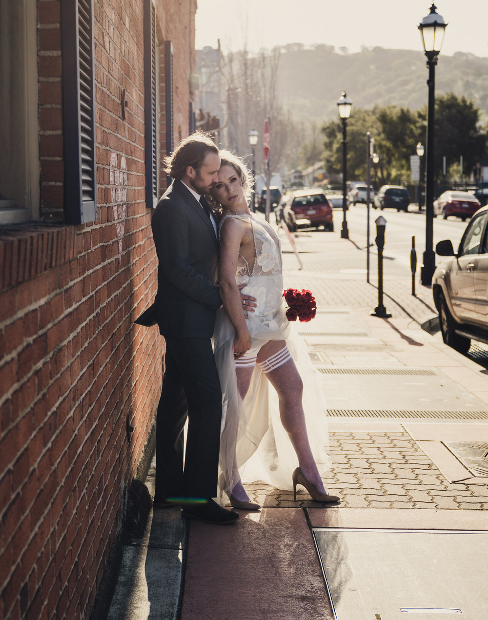 white sheer dot thigh high stockings for wedding day